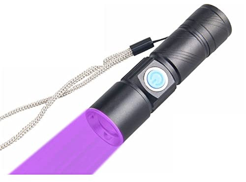 XTYPE Lamp USB Rechargeable Ultraviolet 3 Mode Powerful LED Torch Telescopic Zoom UV Light Blacklight