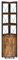 SFAREST 6-Tier Corner Bookcase, Wooden Display Storage Cabinet with Adjustable Shelf & Anti-tipping Device, Home Office Shelving Organizer Unit for Living Room Bedroom Bathroom (Rustic Brown)