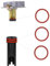 Lot de 3 joints toriques compatibles avec Delonghi EABI EAM ECA ECAM ESAM EPAM ETAM AEG, Philips pour l'unité de percolation, groupe de percolation, piston de pression et bloc thermique