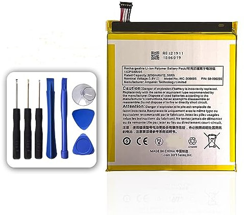 XITAIAN 3.8V 12.16Wh 3200mAh MC-308695 58-000255 Replacement Battery for ST28 Tablet (with 8 Pieces Repair Tools)