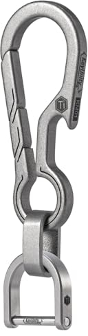 KeyUnity KM15SW Titan-EDC-Flaschenöffner-Schlüsselanhänger mit D-Ring, Schnellverschluss-Karabiner-Schlüsselanhänger für Männer