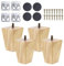 Ianulus Sofa Ersatzbeine, 4 PCS Pack Möbelbeine Aus Holz, Tischbeine Holz Mit Schrauben Und Filzgleiter, Möbelfüße Aus Holz, Holzfarbe Aus Eiche für Stühle Und Sofa (6cm, Quadrat)