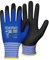 KAYGO Safety Work Gloves MicroFoam Nitrile Coated 12 Pairs, KG18N, Seamless Knit Nylon Glove with Abrasion and Oil Resistant Grip, Ideal for General Purpose, Automotive, DIY (Large, Blue)