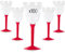 Table'Colors Lot de 100 Verres A Pied Plastique Lavable et Reutilisable - Emboitage Parfait, Grande Stabilité, Idéal Mariage, Anniversaire, Réceptions - Contenance 16cl (Rouge)