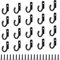 WJUAN 20 Stück Schlüsselhaken, Zinklegierungsmaterial Haken Schwarz, Wandhaken zum Schrauben, Kleine Haken, Geeignet zum Aufhängen von Kleidung, Hüten, Taschen, Handtüchern