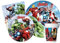 Kit Vajilla de Fiesta Marvel Avengers Infinity Stones para 8 personas (44 pcs: 8 platos Ø23cm, 8 platos Ø20cm, 8 vasos 200ml, 20 servilletas 33x33cm)