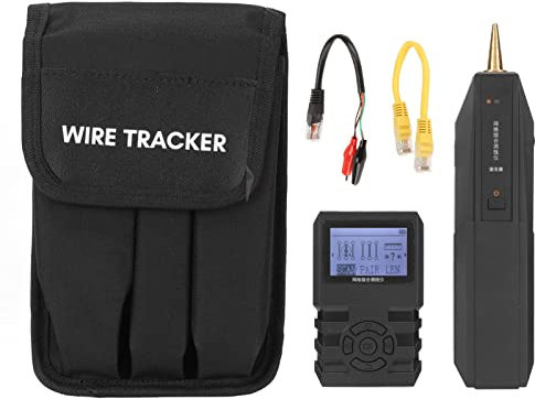 Network Cable Tester, LCD Display Screen 5 Scan Modes Ethernet Wire Tracer Ethernet Cable Tester for RJ45, for Telephone, Ethernet, Video, PoE Tester