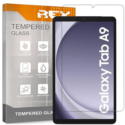 REY 2X Protector de Pantalla para Samsung Galaxy Tab A9 8,7, Cristal Vidrio Templado Premium, Tablet