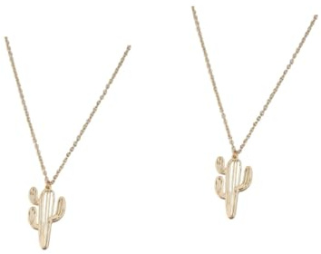 GALPADA 2 Piezas Collar De La Joyería Collar Colgante De Cactus De De Moda De Cactus Colgante Para Mujeres De Diseño Elegante