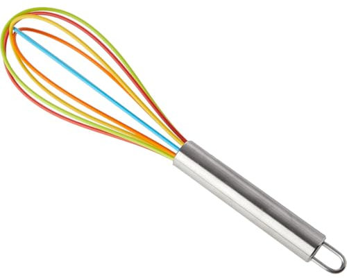 Citystores® Whisk Rainbow, 26cm Silicone Hand Whisk Large, Easy-to-use Wisk for Cooking, Egg & Sauce
