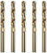 Happyaer Lot de 5 forets hélicoïdaux HSS M42 de 5 mm à haute teneur en cobalt pour perçage en acier inoxydable, bois, métal