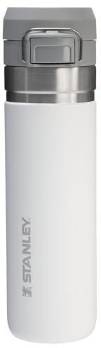 Stanley Quick Flip GO Water Bottle 24 oz | Push Button Lid | Leakproof and Packable for Travel and Sports | Insulated Stainless Steel | BPA-Free | Frost