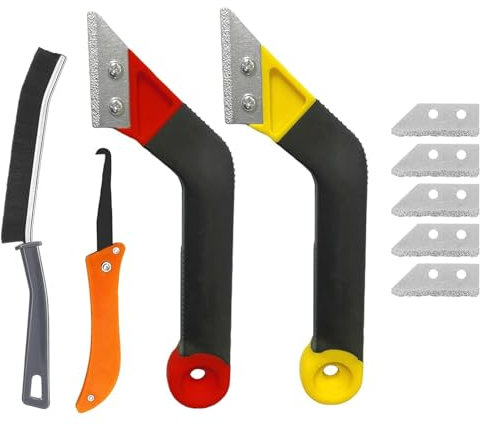 Mortel Scratch Rake - Pintières D'enlèvement De Mortier Articulaire, Efficacité De Nettoyage De L'enlèvement De Mortier D'angle Longue Durée De Direction | Grattoir Haute Performance Pour Nettoyer