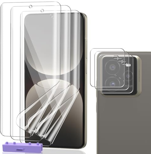 AnnhanT Protector Pantalla para realme GT 7 Pro, Película de TPU Flexible [sin vidrio] 3 Piezas y Cristal Templado de Lente cámara 3 Piezas. HD Claro para realme GT 7 Pro