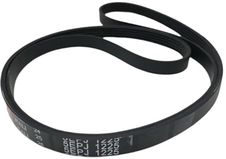 5EPJ1225 Washing Machine Drive Belt，Compatible for Hoover，Compatible for Candy，Washer 41021973 41039460 1225J5 Rubber Drive Belt