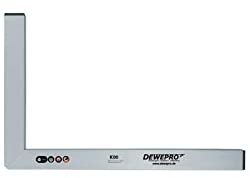DEWEPRO® Premium Aluminium Bauwinkel 90° - Winkel - Maurerwinkel - Messwinkel - Profilwinkel - Aluwinkel - 120x60cm