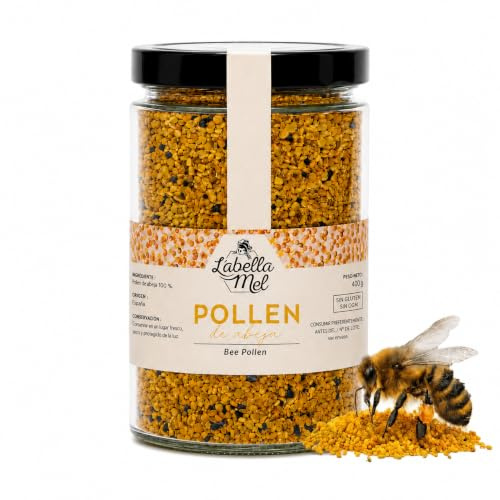 L’abella Mel - Pollen d'abeilles - Pollen récolté en Espagne (450gr) | Polène d'Abeille 100% Pur, Énergie et Immunité. Apiculture Familiale Européenne. Idéal Petit-Déjeuner et Smoothies