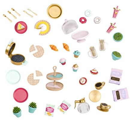 Lori - Coffee Shop Süßigkeiten & Zubehör - Café-Accessoires für Mini-Puppen - Kaffee & Desserts für 15-cm-Puppen - 3 Jahre +