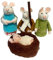 Necos Gifts Filznadel, Filz, für Krippe, Joseph, Maria, Baby, Jesus Maus, Weihnachtsdekoration
