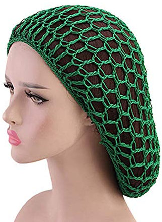 Egurs Haarnetz Haarpflegenetz Long Netz Form Schlaf Mütze Nachtschlafmütze Grün