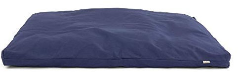 Bodhi Meditationsmatte ZABUTON | ECO Serie | Klassische Yoga Matte mit abnehmbarem Bezug aus 100% Bio-Baumwolle | Meditationsunterlage mit Reißverschluss | 80 x 80 x 5 cm | dunkelblau