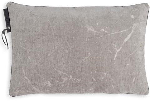 KNIT FACTORY - James Sofakissen - Industrial Vintage Look - Mit Kissenfüllung – Kunstleder Dekokissen - 60x40 – Grau