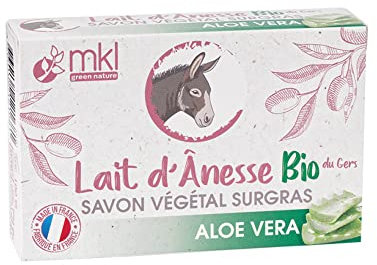 MKL Green Nature Lait d'Ânesse Bio du Gers Savon Végétal Surgras Aloe Vera 100 g
