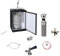ich-zapfe Komplett Set - Fassbierkühlschrank bis zu 50L Fässer (Bierbar) - inkl. Schanksäule Elegant und Kompensatorhahn, Zapfkopf:KeyKeg
