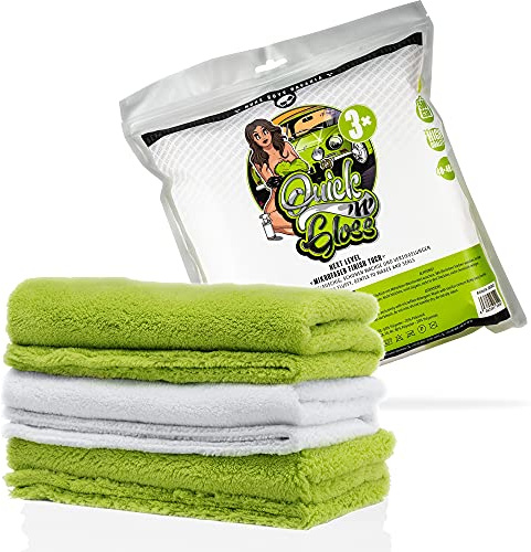 Nuke Guys 3er Pack Auto Mikrofasertücher 40x40cm 500GSM für eine professionelle Autopflege - Premium Microfasertuch für Autowäsche Detailing