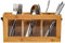 JEKUGOT Bamboo Utensil Cutlery Holder,Kitchen Tableware Storage Box,Silverware Caddy Organizer Bin Holder for Forks, Spoons, Knives,Suitable Kitchen Decoration