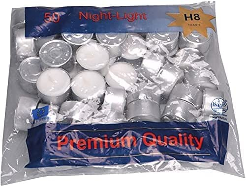 Teelichter in Premium Qualität mit 8 Stunden Brenndauer - Kerzen in Weiß mit Silberschale für Windlichter, die Gastro/Gastronomie & Weihnachten - Großpackung mit Langer Brennzeit (700)