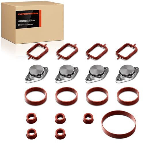 Frankberg Ansaugbrücke Drallklappen Dichtungssatz 4x32 mm 11612246949 | Kompatibel mit 6er Cabriolet E64, 3er E46, 3er Coupe E46, 3er Cabriolet E46, 1er Cabriolet E88, 3er Touring E91