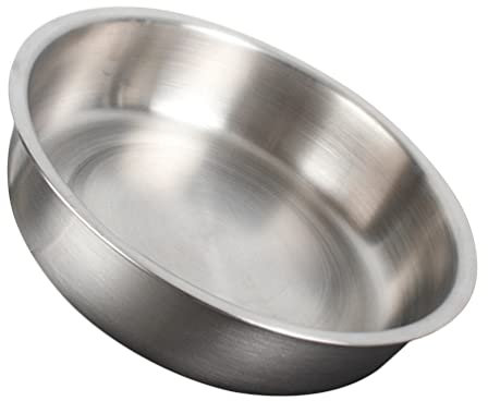 Angoily Edelstahl Runde Platte Metall Dinner Platten Teller Tiefe Teller Für Outdoor Camping BBQ 16Cm