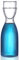 Nachttisch Wasserkaraffe Set mit Becher Glas Set für Badezimmer Mundwascher Spender Mundwaschbehälter Dekanter mit Tasse Glaskrug Flaschenbehälter, Nachttisch oder Küche, 600ml (1)