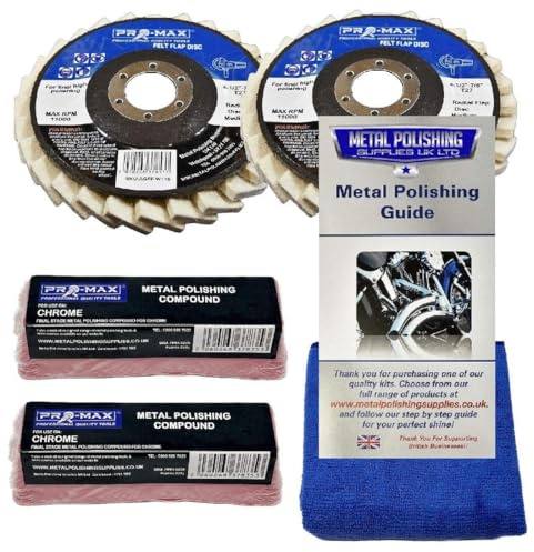 Angle Grinder Metal Polishing Kit Felt Flap for Chrome 5pc - Pro-Max