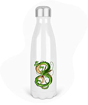 Bouteille Gourde Isotherme Acier INOX - Blanc - 350 ML - Enfant - imprimé Illustration Manga Anime - France (N°20)