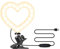 Andoer 6 Zoll RGB Video Light in Herzform LED Fill Light Clip-on Laptop Conference Light Dimmable Stromversorgung über USB für Live-Streaming Online-Video Selfie Make-up Vlog