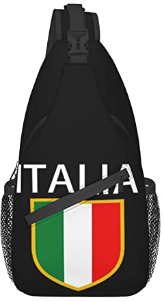 Sling Rucksack Italien Italienische Flagge Italien Reisen Wandern Tagesrucksack Muster Seil Umhängetasche