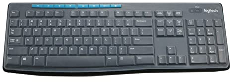 YongMai Housse de clavier en silicone pour Logitech K200 K260 K270, housse de clavier pour Logitech K200 K260 K270 claviers ergonomiques sans fil, MK200 MK260 - Imperméable à la poussière