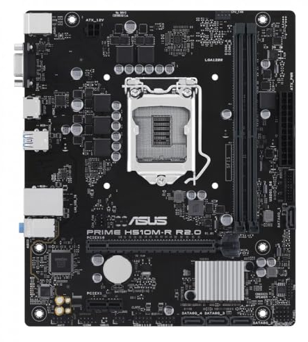 ASUS PRIME H510M-R R2.0-SI Intel H510 LGA 1200 Micro ATX Motherboard (PCIe 4.0, HDMI, VGA, USB 3.2 Gen 1 Type-A, SATA 6Gbps, Armoury Crate, 5X Protection III) (Pakage may vary)