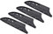 PATIKIL Plastic Safety Knife Cover Sleeves for 5 Santoku Knife, 4 Pack Knives Edge Guard Blade Protector Universal Knife Sheath for Kitchen, Black