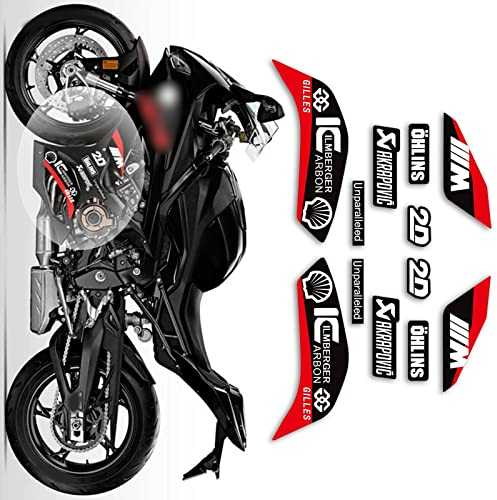 WITHWE Aufkleber Für BMW S1000RR 2019 2020 2021 2022 S1000rr Motorrad-Körperaufkleber, Reflektierender, Wasserdichter Aufkleber, Verkleidungszubehör (Color : D)