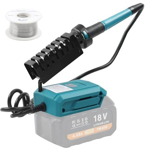 Kabelloser Lötkolben Kompatibel mit Makita 18V Akku,Cordless Lötkolben,LED-Digitalanzeige,Superschnelles Aufheizen,Einstellbare Temperatur 300℃`500℃ für Gerätereparatur, Heinwerker,DIY(Ohne Akku)