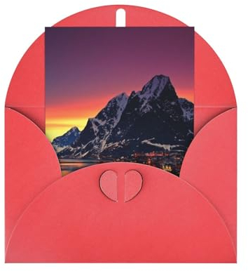 Norwegen Inseln Blanko-Karten und Umschläge. Geburtstagskarten, Weihnachtskarten, Halloween, Dankesbriefe, Ermutigungskarten