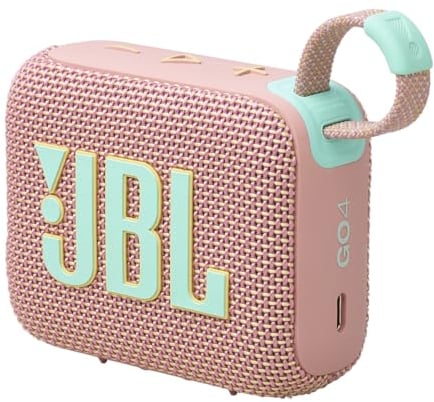 JBL Go 4 - Pink – Tragbare Bluetooth-Lautsprecher-Box mit JBL Pro Sound, tiefem Bass und Playtime-Boost-Funktion – Wasserfest und staubfest – 7 h Laufzeit