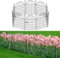 Okaygardn Gartenzaun-Bordüre, 81,3 cm (H) x 5,5 m (L), 8 Paneele, hoher Gartenzaun mit Tor, Hundezaun für den Außenbereich, gewölbtes, rostfreies Metall, kein Grabzaun, Blumenbeetzaun