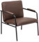 Baroni Home Loungesessel mit Eisengestell, Armlehnenstuhl, Mid-Century-Modern Design, Relaxsessel für Wohnzimmer, Schlafzimmer, Arbeitsyimmer, Lounge 78x59x64 cm (Braun)