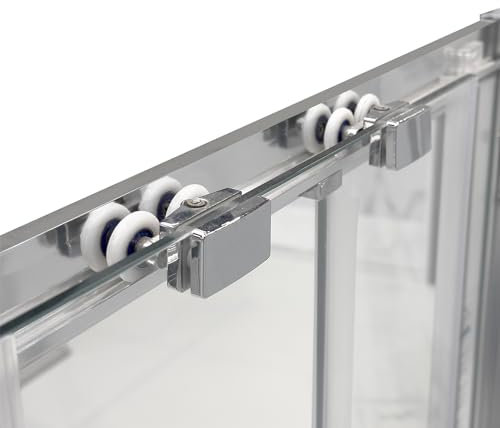 Coppia di ruote superiori universali per box doccia scorrevole, in acciaio con finitura cromata, set con 2 elementi