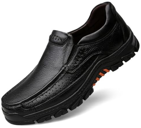 WNUKATO Chaussures Hommes Mocassins Classique Business Chaussures Cuir Chaussures Confortables et décontractées Noir 45.5 EU