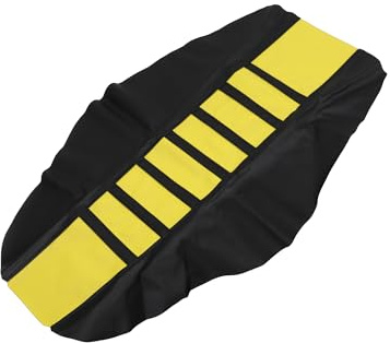 A ABSOPRO Motocicleta Motocross Asiento Cubierta Anti Deslizante Asiento Cojín Amarillo Negro Reemplazo de artículo